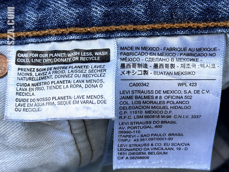 Levi's 501 Mexico มือสองของแท้ W34L32 