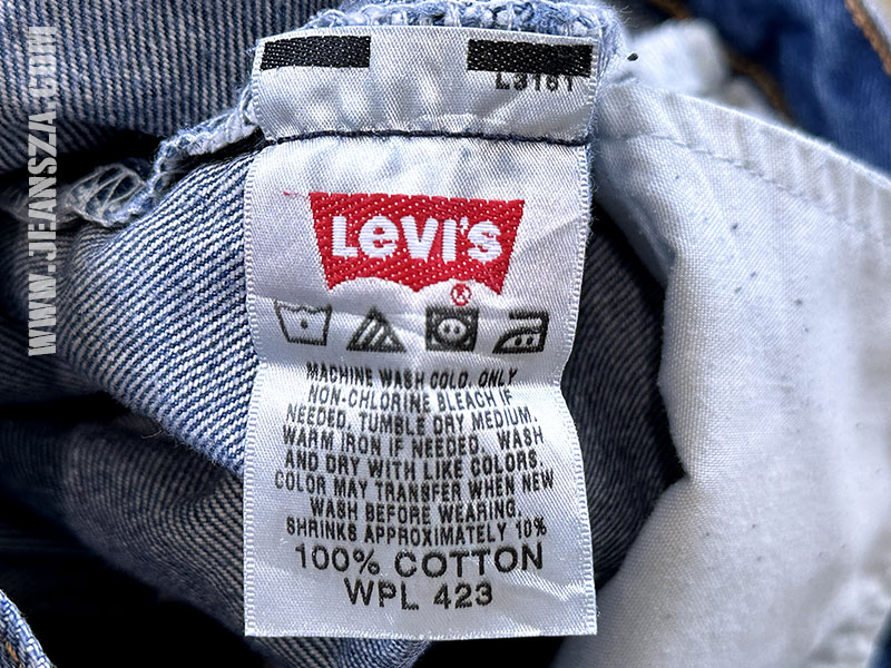 Levi's 501 Care instruction