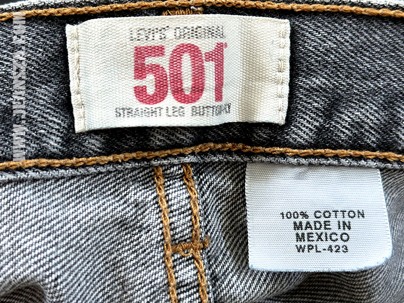 Levi's 501 มือสองสีดำ Mexico W36L31
