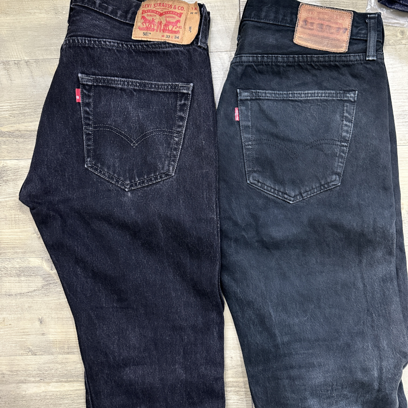 เปรียบเทียบ สีดำทั้งสองรหัสผ้า