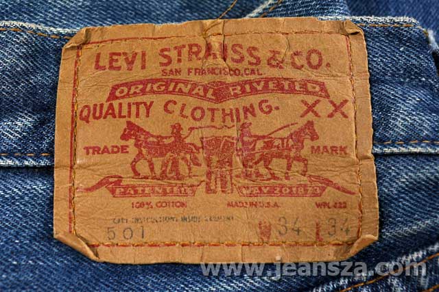 ป้ายปะเก็น Levi's 501 ริมแดง 1974