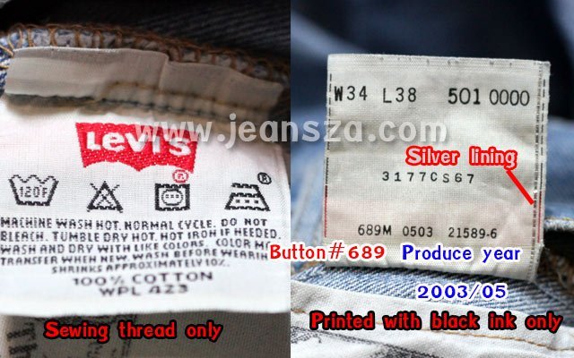 ป้ายแคร์ Levi's ปี 2003