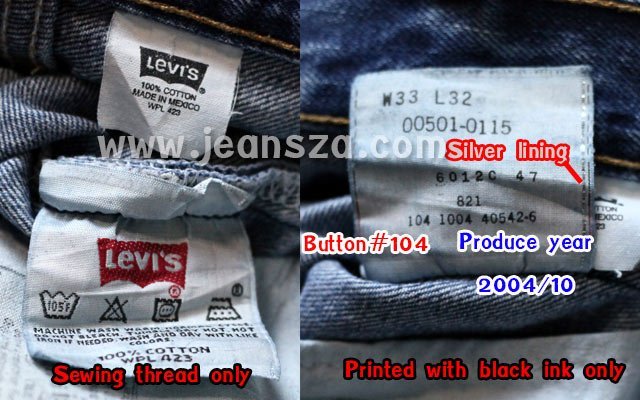 ป้ายแคร์ Levi's ปี 2004