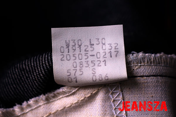 Levi's care instruction tag