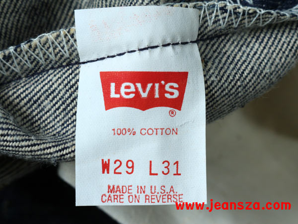 Levi's 501 Care Instruction