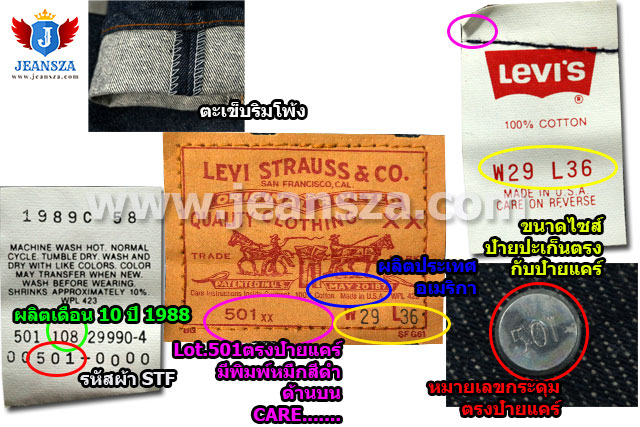 Levi's 501 ปี 1988